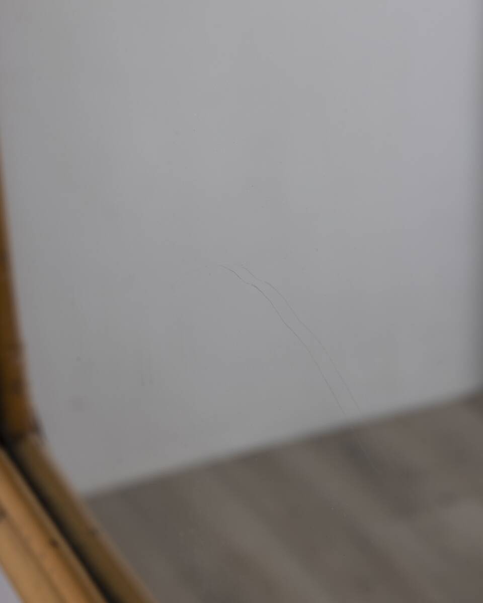 Vintage 1960s Italian design bamboo wall mirror