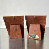 Pair of gold colored  metal art deco picture frames