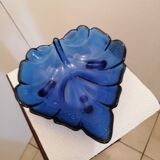 Blue glass fruit cup