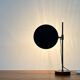 Mid-century minimalist table lamp with a teak veneer base, 1960s.