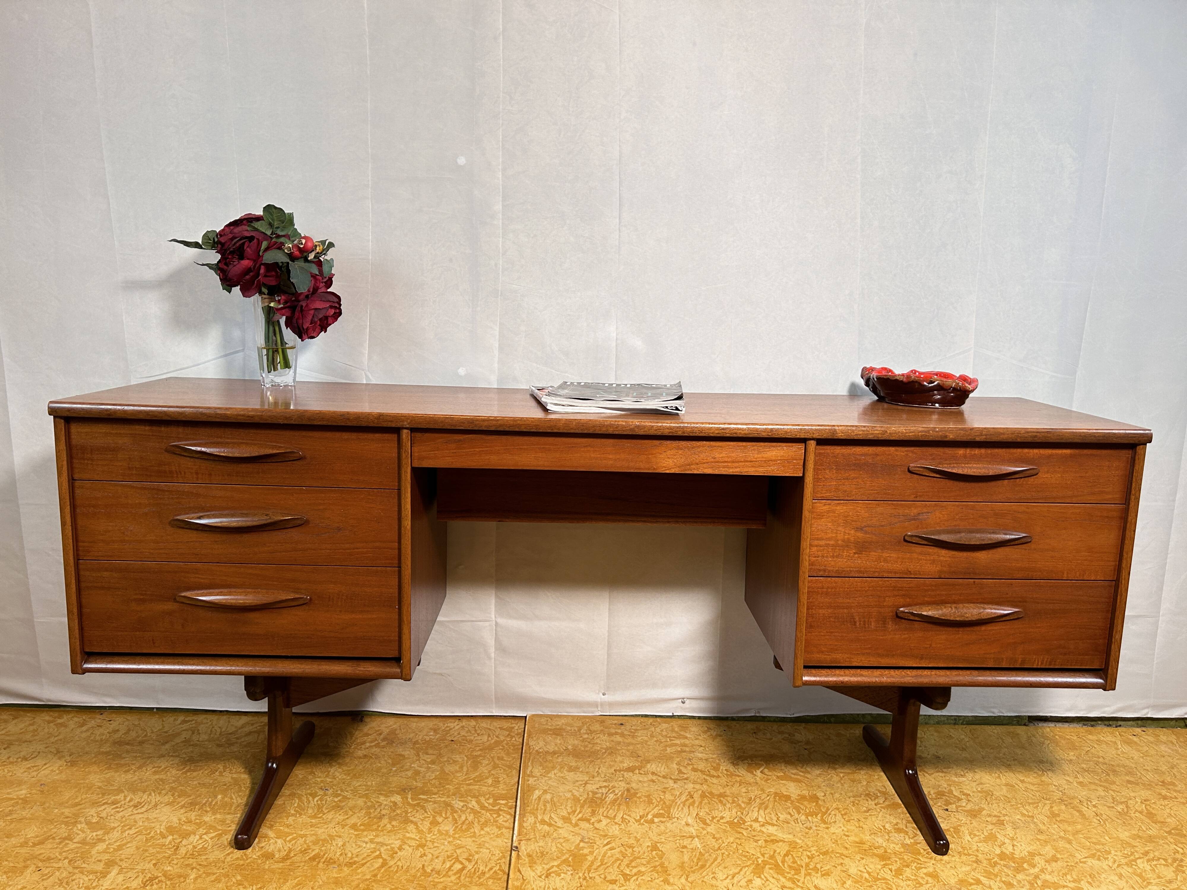 Mid Century Retro Vintage Teak Desk by Austinsuite 1960
