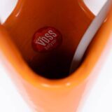 Voss Belysning Orange Enamel table lamps 1950s Denmark