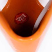 Lampes de table Voss Belysning en émail orange, années 1950, Danemark