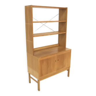 Scandinavian oak chest of drawers-bookcase, sweden, 1960