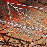 Vintage chrome metal magazine rack