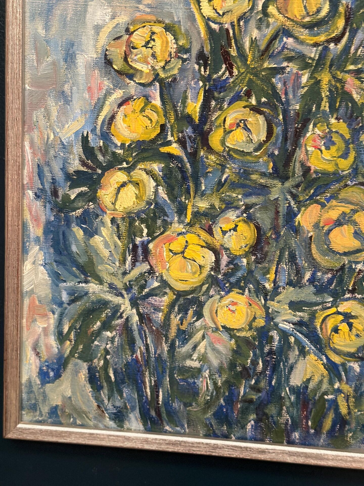 Swedish Oil on Canvas – “Flower” by S. Koskinen – Dated 1978