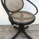Chair swivel old Thonet bentwood, folder & canned seat Vintage