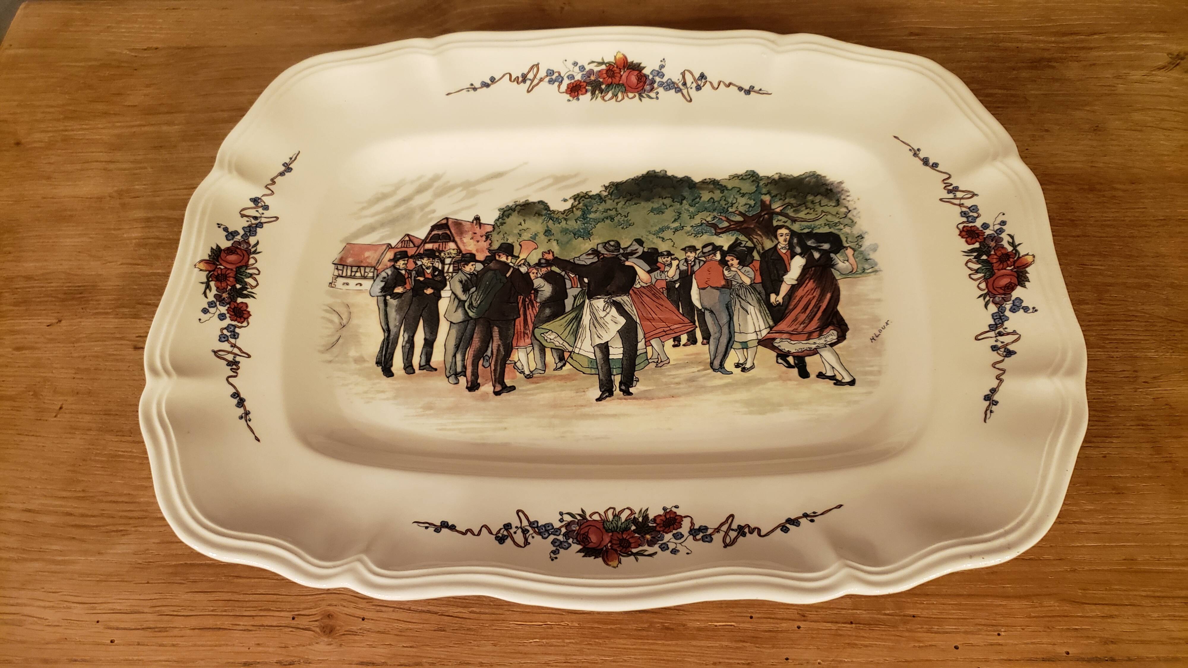 Grand plat rectangulaire Modèle Obernai Sarreguemines