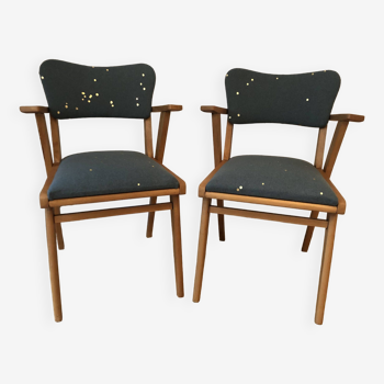 Paire de chaises vintage style scandinave