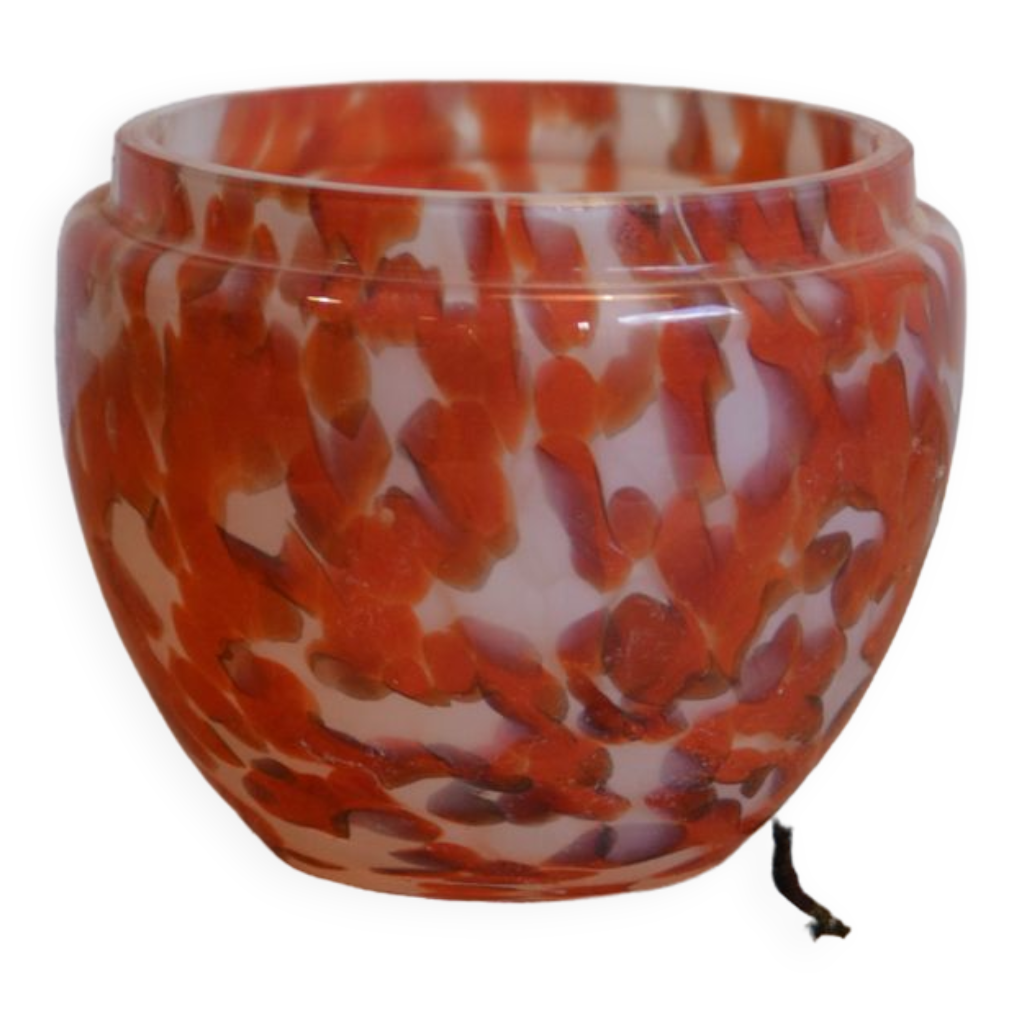 Orange glass jar