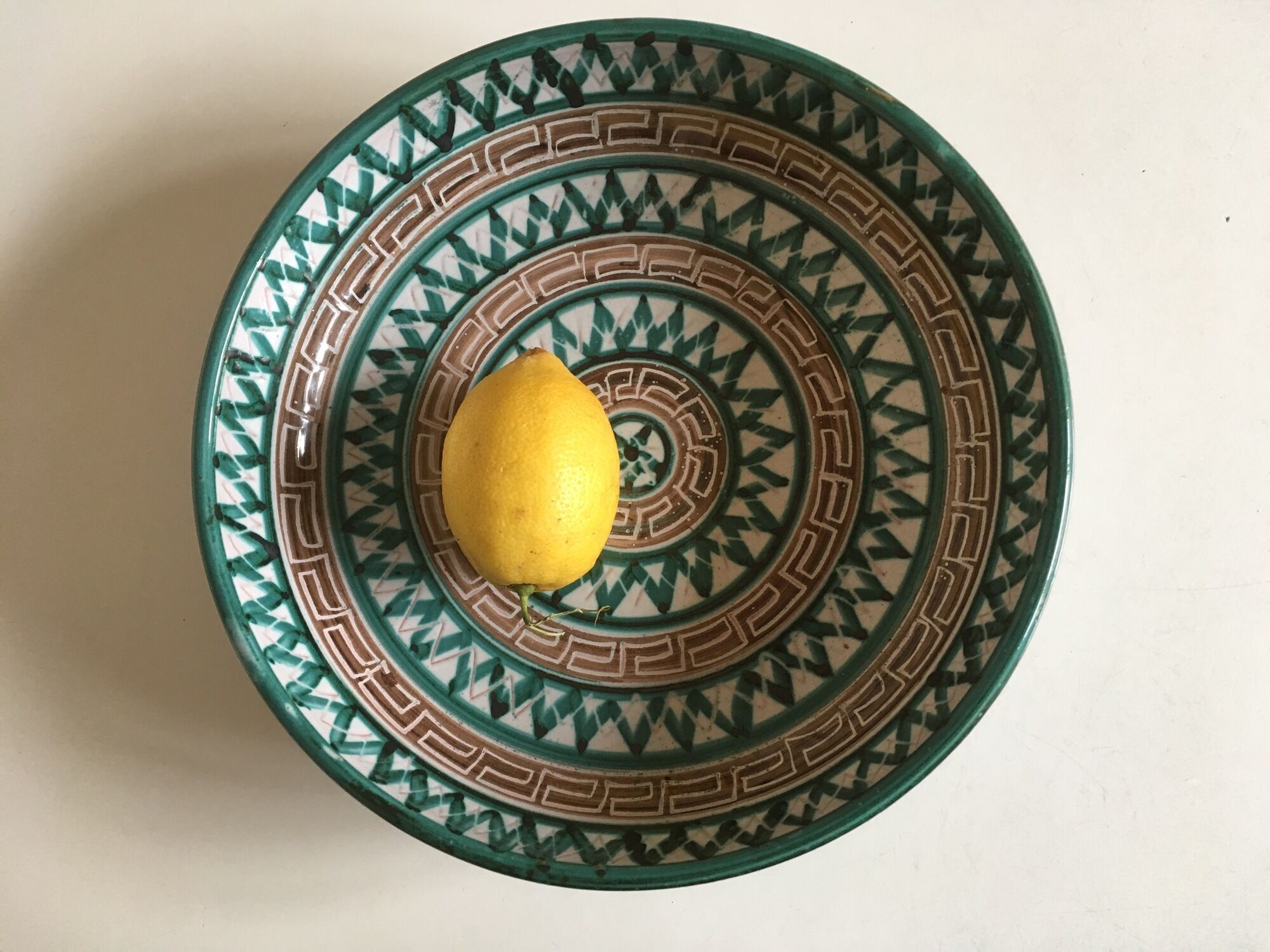 Ceramic plate by Robert Picault to Vallauris 60s
