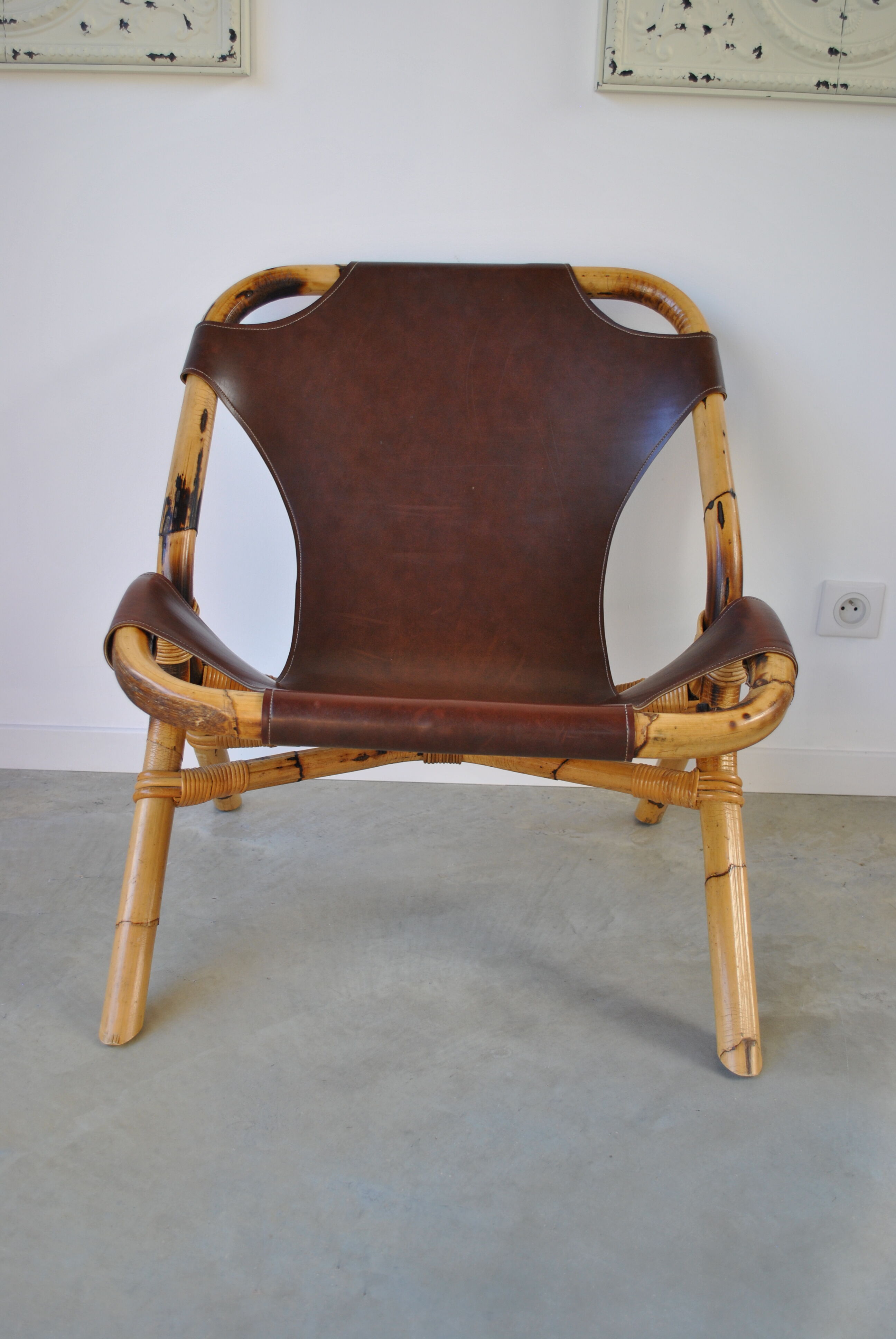 Fauteuil cuir Rohé Noordwolde 1960