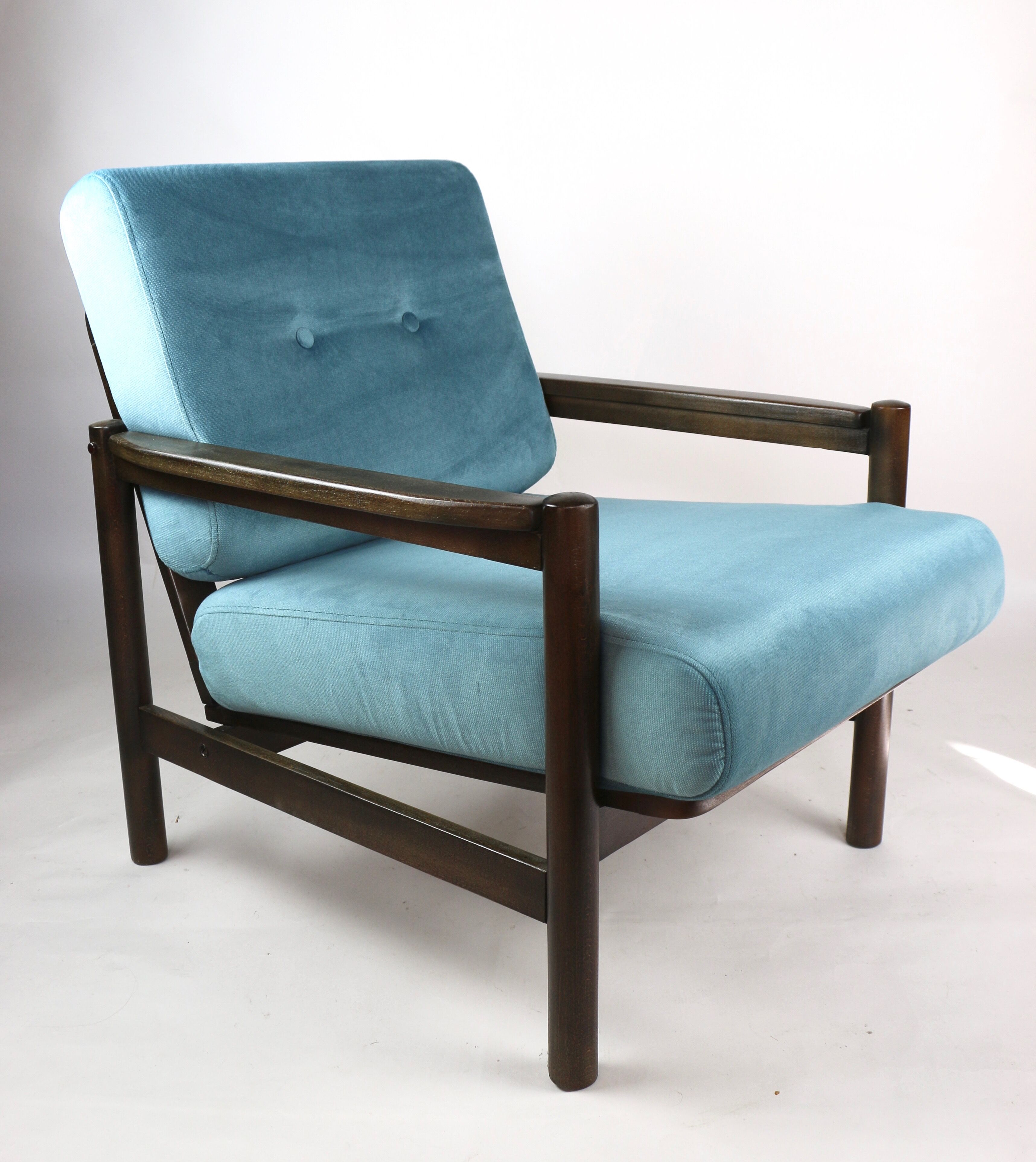 Vintage turquoise armchair, 1970s