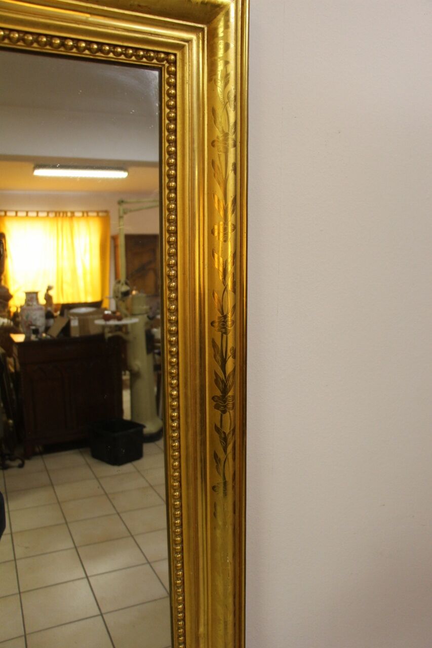 Golden mirror Louis Philippe 183x119cm