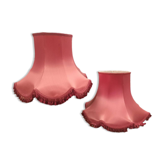 Large vintage dark pink lampshade