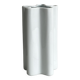 Modern white ceramic vase with wavy curves