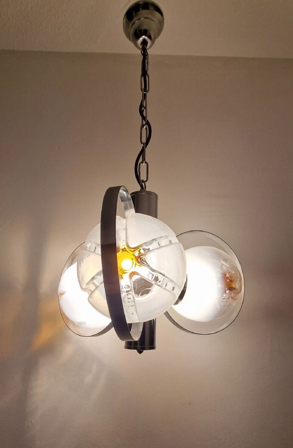 Mazzega Murano Lustre 3 globes