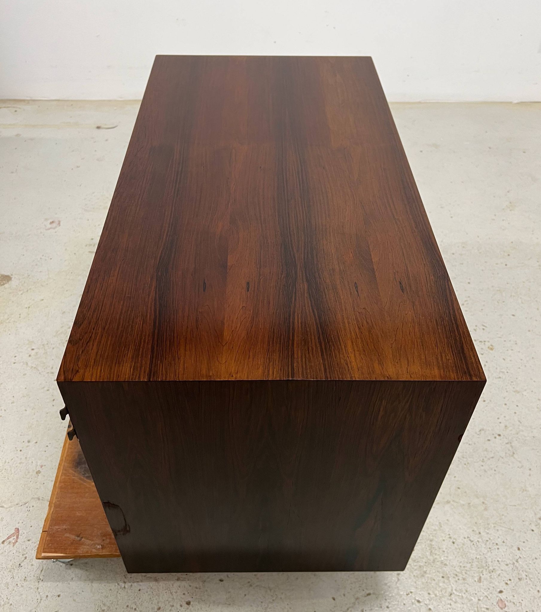 Rosewood Tambour Door Cabinet By Kai Kristiansen For Feldballes