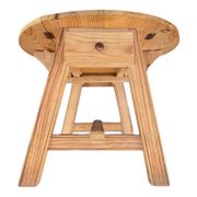 Table Ronde avec Abattants Rustiques et 2 Tiroirs