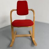 Stokke Varier Actulum red Scandinavian design rocking chair