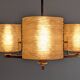 Three-light chandelier in mother-of-pearl and brass, Maison Arlus, France, circa 1950.