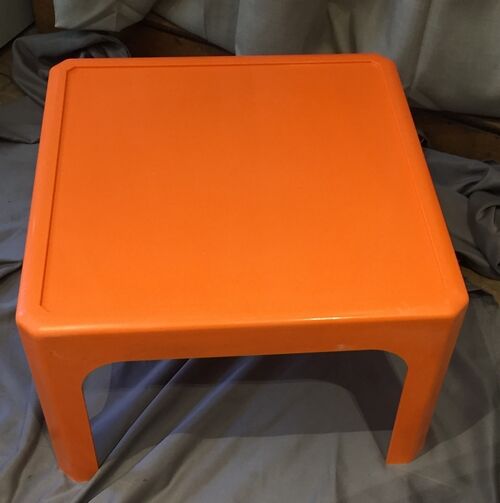 Coffee table basse orange Gilac n°1872 1970