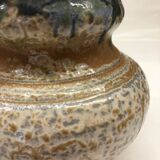 Belgian flamed salt-glazed stoneware pitcher by Pitot