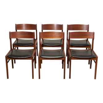 6 Scandinavian Scandinavian Scantic Mobelvaerk chairs