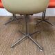 Set of 6 Eams armchairs in Hermann Miller orange fiber shell