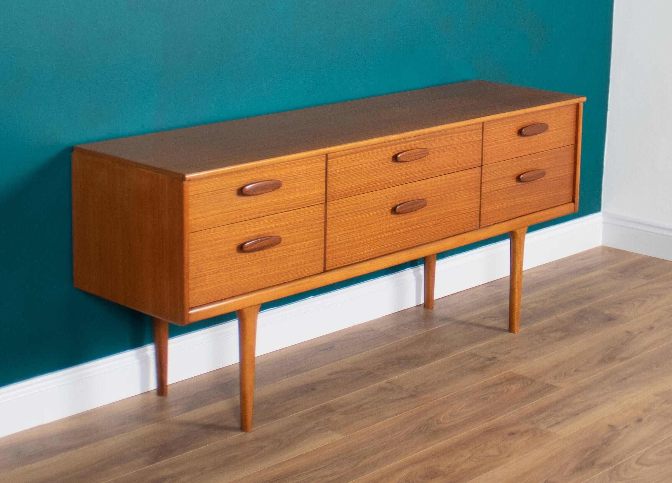 Commode buffet meuble tv rétro teck années 1960 austinsuite