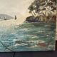 Oil on canvas of a Mediterranean seascape signed MG – 1950s/70s