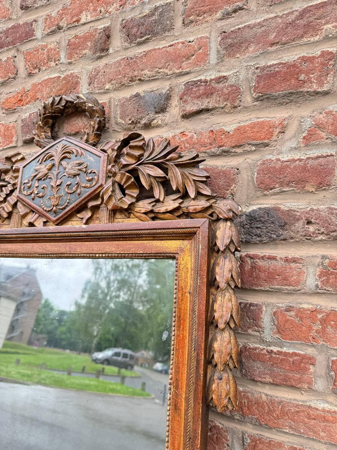 Louis XVI XVIII Eme Century Golden Wood Mirror