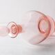 Pair of Rare Vintage Pink Glass Decanters / Empoli / Italy / 1930s