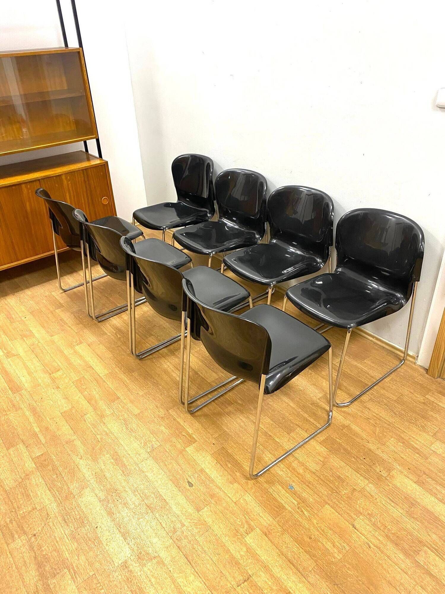 Retro chair Drabert SM400K, West Germany, 1980s, set of 8 (marked)