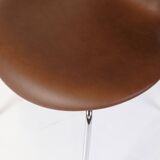 Series Seven Chair Model 3107 In Walnut Elegance Leather By Arne Jacobsen