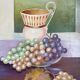 Painting: Still life with pitcher and grapes