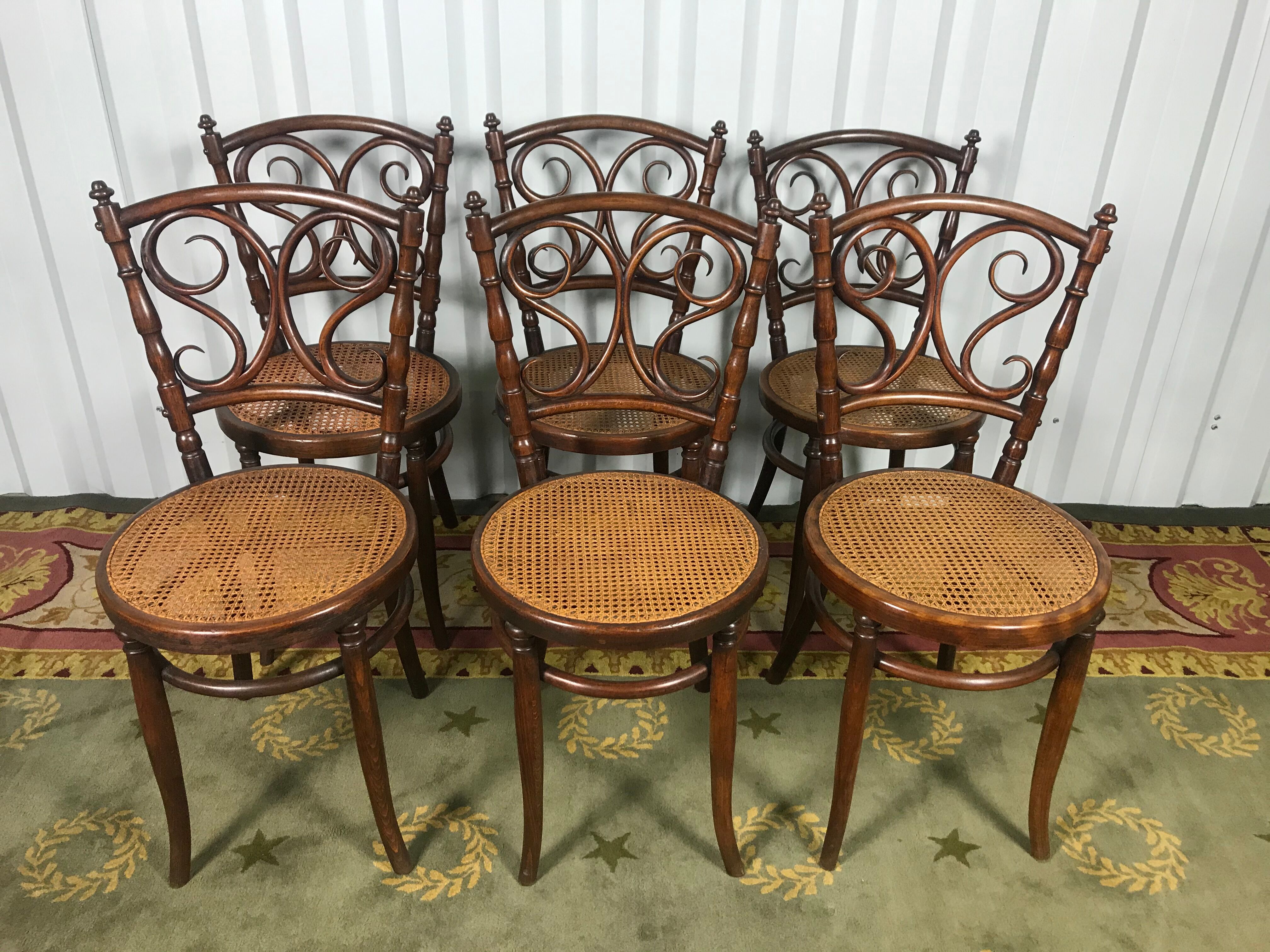 6 Josias Eissler bistro chairs - restored