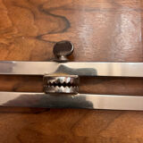 Small chrome and glass coffee table.