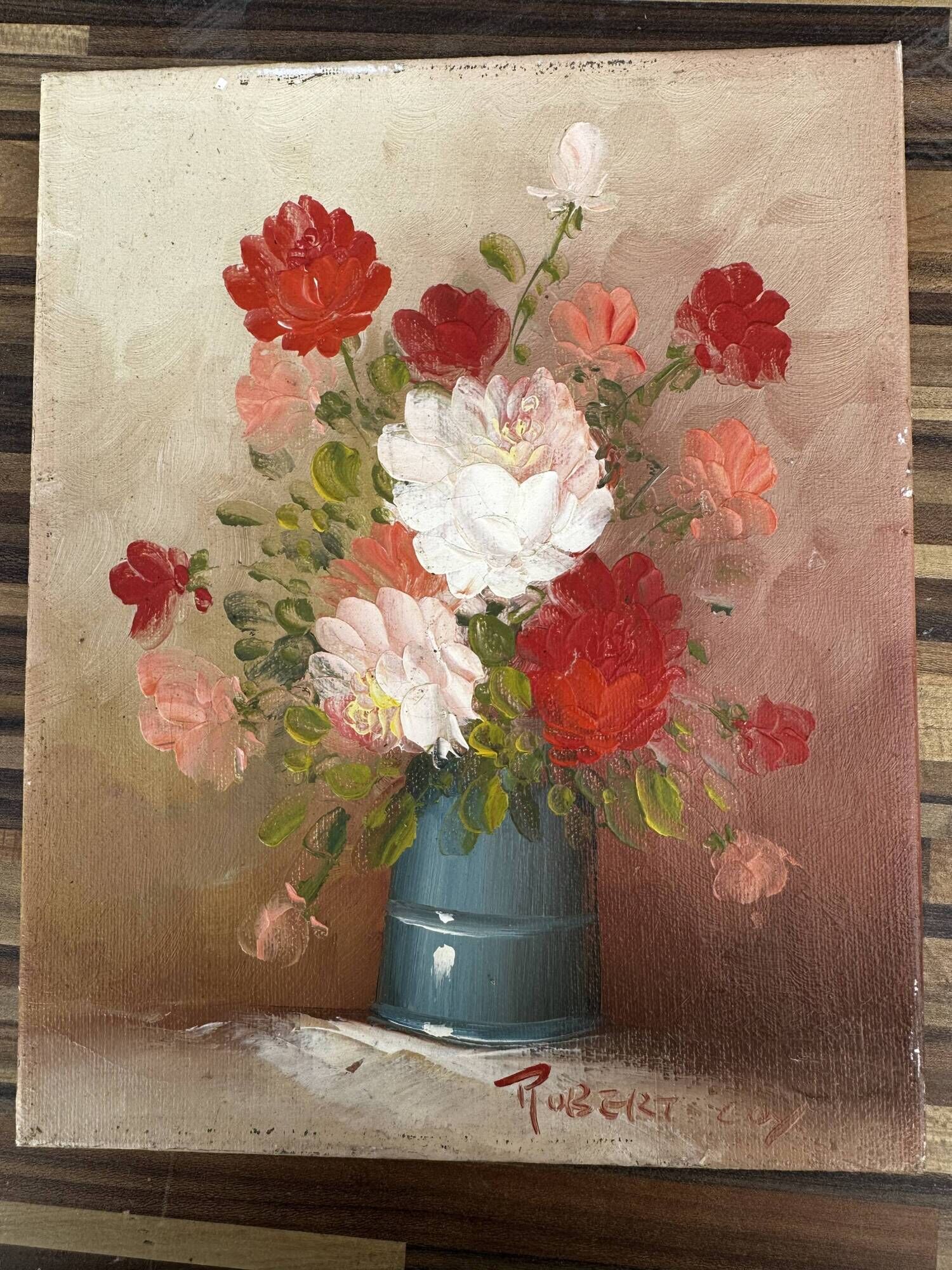Robert Cox (1934 - 2001) - Still Life Painting Bouquet of Flowers