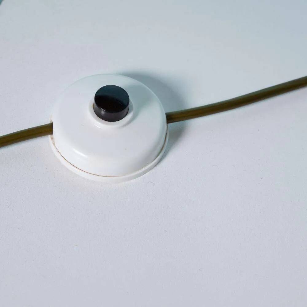 Vintage wooden table lamp from the 1960s.