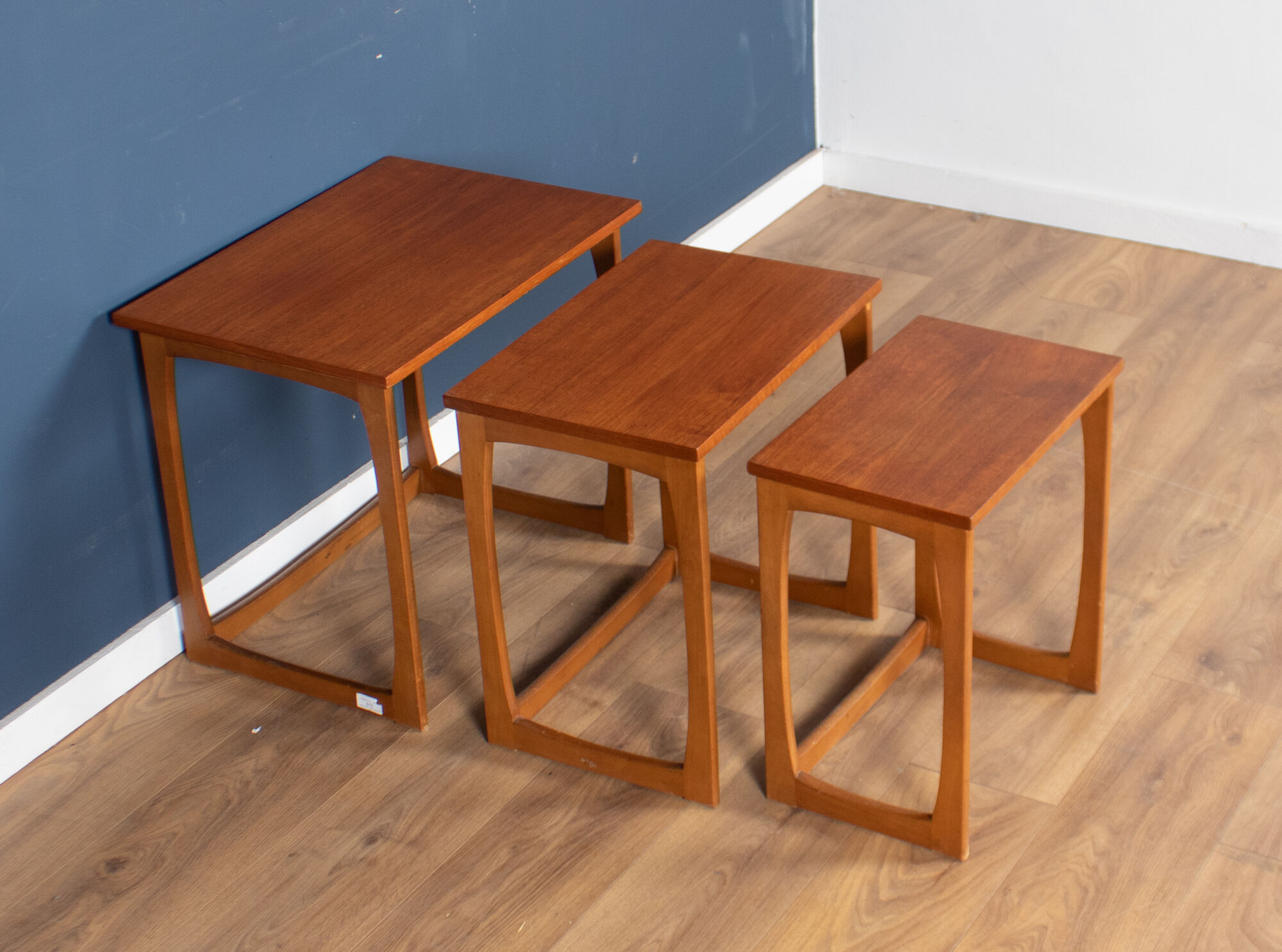 Retro teak 1960s mid century nest of tables coffee tables