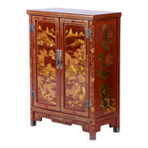 Petit cabinet de style asiatique en bois laqué et peint, Chine, années 1850.