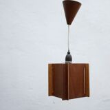 Vintage Scandinavian teak pendant lamp