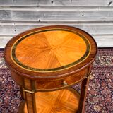 Salon Table In Marquetry Style Transition Period 19th
