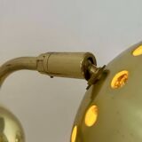 Pair of vintage adjustable wall lights, brass, Sweden 1970