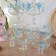 Ensemble de 8 verres à vin ballon Myosotis Veronica vintage