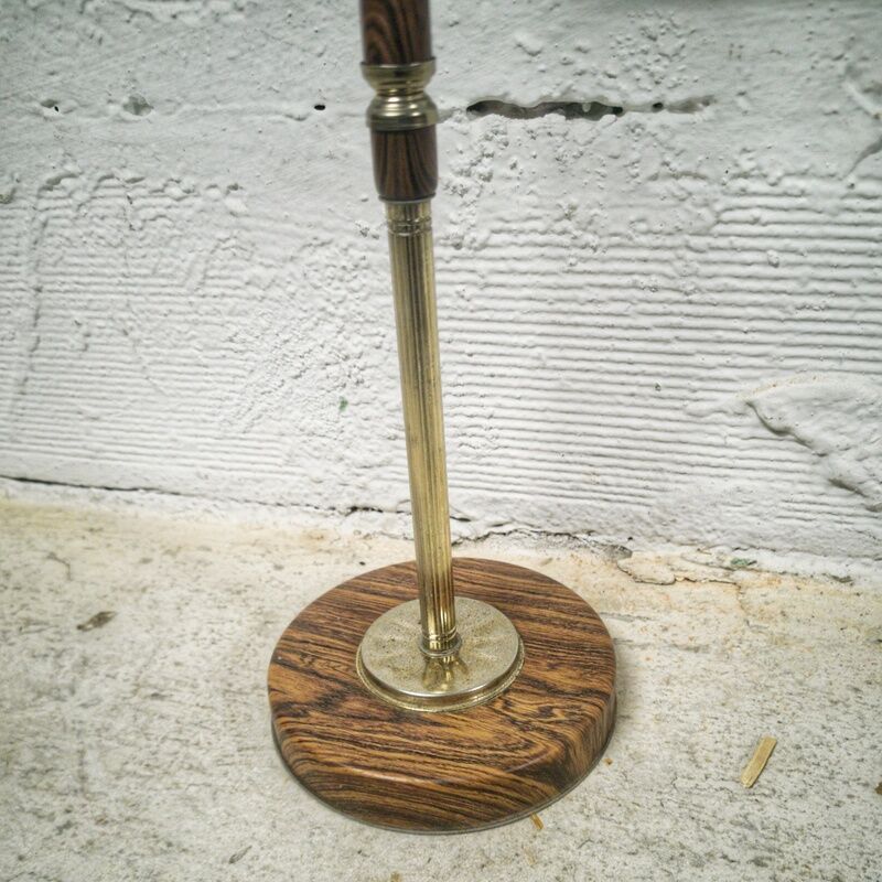 Ashtray on foot metal wood effect