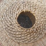 Suspension boule en paille de rotin