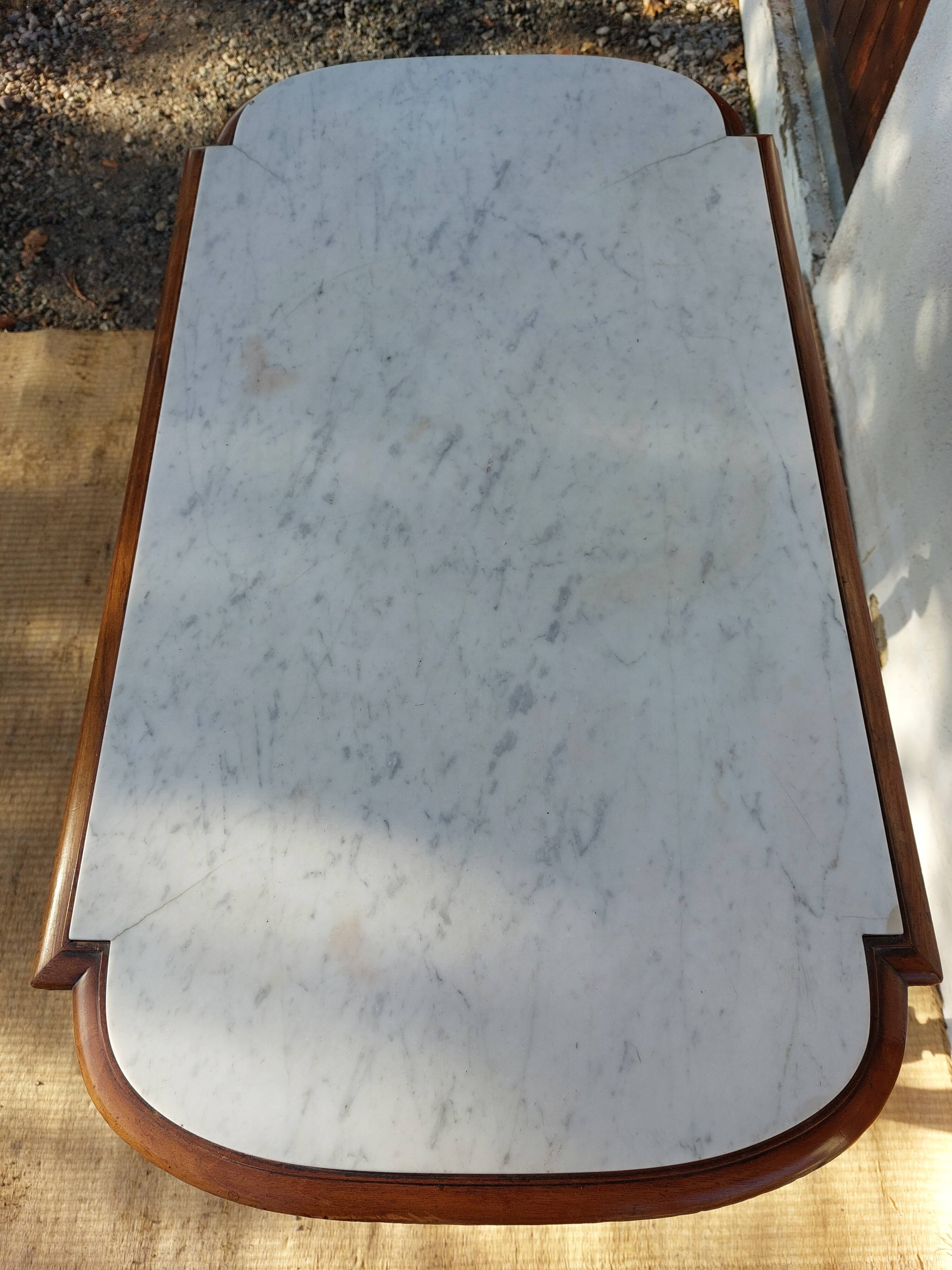 Console, white marble top