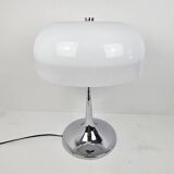 Lampe à poser champignon en métal chromé, Italie 1970